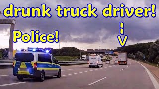 Drunk Truck Driver stopped by Police on German Autobahn| German Dashcam | #10