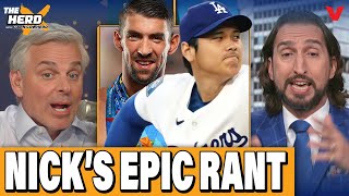 Nick Wright EPIC RANT on Colin Cowherd’s Michael Phelps & Shohei Ohtani take + NBA Finals | THE HERD