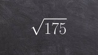 How to Simplify the Radical of 175