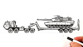 How to draw a Tank Transporter