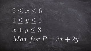 How to maximize an objective function for linear programming