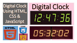 Creating A Digital Clock Using HTML, CSS & JS | Digital Clock In HTML, CSS & JS