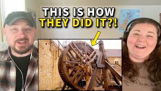 Americans React: Building a Medieval Castle Entirely by Hand | Incredible!