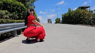Red Matching Skirt Set Try On | Walk