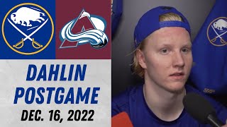 Rasmus Dahlin Postgame Interview vs Colorado Avalanche (12/16/2022)