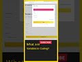 What Are Variables In Coding? Variables In Java, Python Variables, JavaScript Variables,Learn Coding