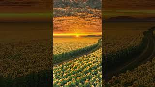 8k Video Ultra HD Sunflower Field TimeLapse Video - Nature Sounds #reels #status