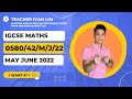 0580/42/M/J/22 | Mathematics (Extended) May/June 2022 Paper 42 www.nextgenacademy.co @teacherivanlim