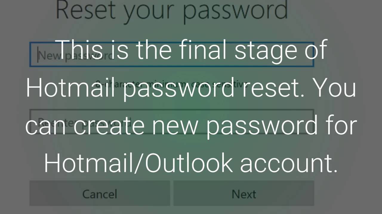 How To Reset Hotmail Password? Recover Hotmail Password - YouTube