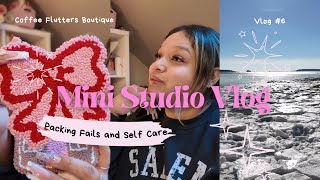 Small Business Studio Vlog ✨ Packing order Fails❌, Self Care ✨🩷 Small Business things