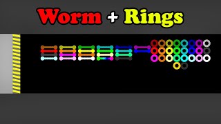 Worm + Rings (Survival Race in Algodoo) - Thc Game Mobile