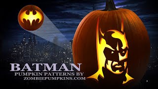 Batman Pumpkin Pattern by ZombiePumpkins.com