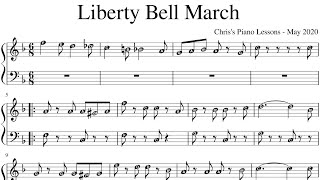Liberty Bell March / Monty Python Theme - Easy Piano Sheet Music With Note Letters