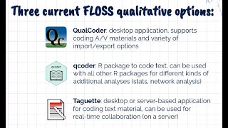 CAQDAS webinar 016 Open Tools for Qualitative Analysis