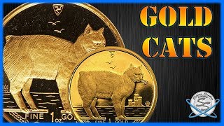 1988 Gold Manx Cats!!! - Complete 5 Coin Set!