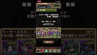 【パズドラ】スカアハ降臨周回　一枚抜き編成