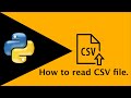 How to read CSV file using python3.6