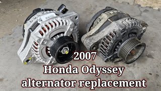 DIY. honda odyssey alternator replacement.