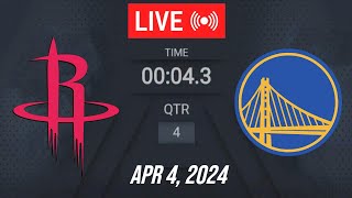 NBA LIVE! Golden State Warriors vs Houston Rockets | April 4, 2024 | Warriors vs Rockets Live 2K