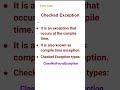 Checked Exception (33) #corejava