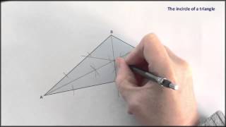 Straightedge and compass: Constructing the incircle of a triangle