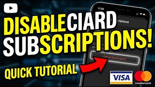 How To Disable Recurring Subscriptions Paid Through Your Card Quick Tutorial