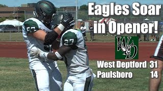 West Deptford 31 Paulsboro 14 | Week 0 Highlights | Shields + Bookman 2 TDs