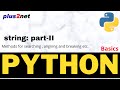 Python string methods with example for searching, replacing and managing cases of chars