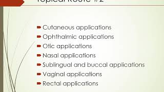 Topical and Inhalants Medication