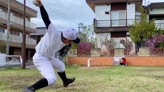 アンダースローで針の穴を通すコントロール(中学1年 5月)