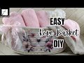 How to DECOUPAGE a Cotton ROPE BASKET - Easy BEGINNERS Tutorial