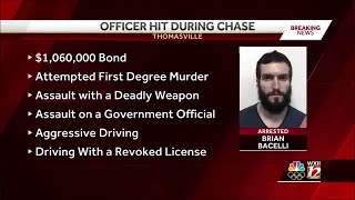 Thomasville police officer injured in crash during capture of Rowan County suspect