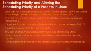 29 LINUX scheduling priority