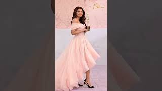Pooja Hegde with her Critics Best Actor in a Leading Role (Telugu) Award | SIIMA 2022