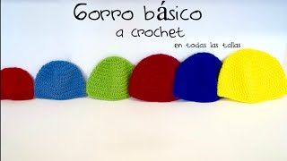 GORROS BASICOS A CROCHET/ GANCHILLO (Para principiantes) BASIC CROCHET STITCHES FOR BEGINNERS