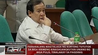 QRT: Panukalang magtalaga ng Korteng tututok sa kinasasangkutan ng mga pulis, tinalakay sa pagdinig