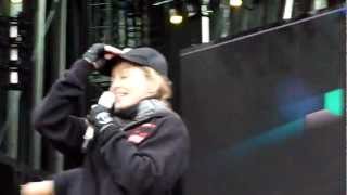 Madonna MDNA Tour Vienna - rainy soundcheck of Celebration