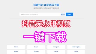 小白也能学会，抖音无水印视频一键下载  保姆级教程