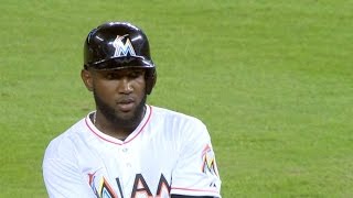 ATL@MIA: Ozuna collects four hits, four RBIs