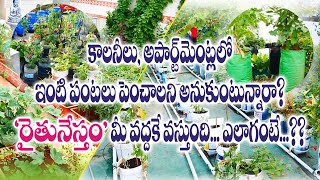 ఇంటి పంటలు || మీ ముంగిటకే రైతునేస్తం || Gardening in Colonies \u0026 Apartments || Contact - 9490559999