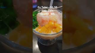 Es Teler at Indo Cafe in Seattle, WA. Indonesian Shaved ice dessert in USA! #indonesiandessert