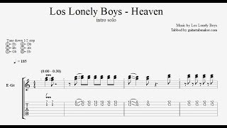 Los Lonely Boys - Heaven intro solo TAB - guitar solo tabs (PDF + Guitar Pro)