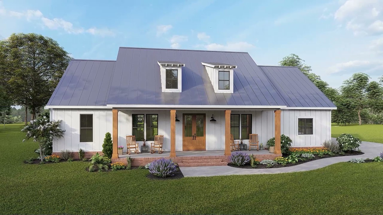 EXCLUSIVE MODERN FARMHOUSE PLAN 4534-00063 WITH INTERIOR - YouTube