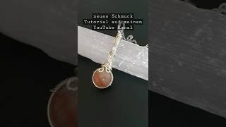 neues Schmuck Tutorial für euch/ Drahtschmuck Anhänger mit Edelstein Perle #schmuck #tutorial #diy