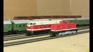 TT scale model trains 031: DR diesels BR118 from Piko and V180, BR110 from Tillig