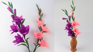 Make Realistic gladiolus flower | Room Decoration Flower | Easy Paper Craft Idea