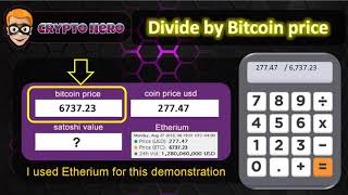 How to Calculate the Satoshi Unit Value of Any Coins with this Formula | Crypto Hero