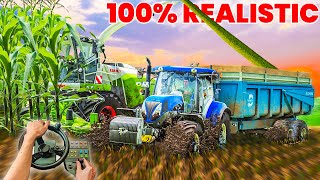 FULL REALISTIC IN EXTREME CONDITIONS (SILAGE) Steering Wheel View | Farming Simulator 19