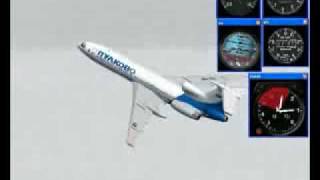 PULKOVO 612 Tupolev Tu-154 85185 crash simulation 08/22/06 WEATHER RADAR ATTENUATION EFFECT