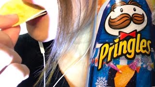 【ASMR 無言 音フェチ 咀嚼音】プリングルスクワトロチーズをただひたすら食べるEating Pringles [Cheese Flavour]【スイーツちゃんねるおやつお菓子スイーツデザート】